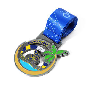 Médaille de vélo de plage en métal personnalisé