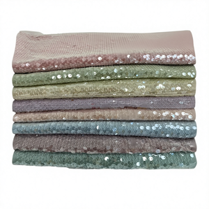 Tissu en maille extensible à paillettes de luxe, couleurs brillantes et flexibles, 5 mm, broderie de cristal, pour robe de mariée, mode féminine - Product Image 4