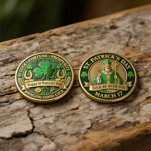Venta al por Mayor de Monedas Conmemorativas 3D del Día de San Patricio, Trébol de la Suerte, Recuerdo Coleccionable, Regalo - Product Image 2