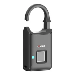 生物识别指纹自行车车包行李锁USB充电数字电池电源智能门锁挂锁