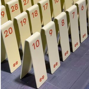 ป้ายตั้งโต๊ะ ป้ายสแตนเลสสั่งทำทันสมัย สำหรับร้านอาหาร ป้ายคิวอาร์โค้ดสำหรับจอง ป้ายโฆษณา - Product Image 1