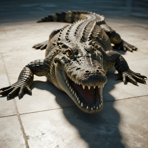 Gerçekçi yaşam boyutu Animatronic timsah hayvanat bahçesi sergi ve Safari parkı cazibe için hayvan modeli simüle - Product Image 4