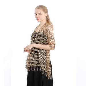 MIO Women Glittering Scarf Mesh Sequin Party <strong>Wedding</strong> Evening <strong>Shawl</strong> <strong>Wrap</strong> for Elegant Women Lady - Product Image 6