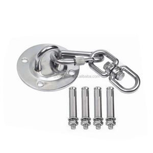 En <span class=keywords><strong>Acier</strong></span> Inoxydable de haute Qualité De Yoga Aérien Plateau Fixe Hamac Sable Balançoire Boucle Chaise <span class=keywords><strong>Crochet</strong></span> Roulement Fixé Rond Plateau Suspendu - Product Image 1