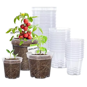 <span class=keywords><strong>Pot</strong></span> de fleurs en PP transparent épaissi avec trous de drainage, <span class=keywords><strong>pot</strong></span> de semis pour le contrôle des racines, 1 gallon, <span class=keywords><strong>pot</strong></span> de plantation <span class=keywords><strong>horticole</strong></span> d'intérieur - Product Image 1