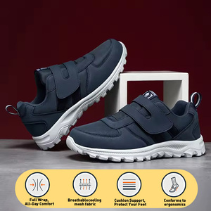 Chaussures Diabétiques Respirantes Légères Antidérapantes et Résistantes à l'Usure pour Grandes Pointures, Vente en Gros Usine, Modèle Élargi pour Personnes Âgées - Product Image 1