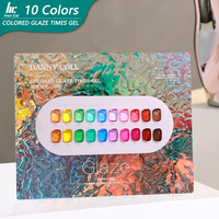 DANNYCOLL 10 couleurs glaçure gelée Gel vernis collection ongles fournitures en gros haute Pigment néon pur clair UV Gel vernis à ongles ensemble
