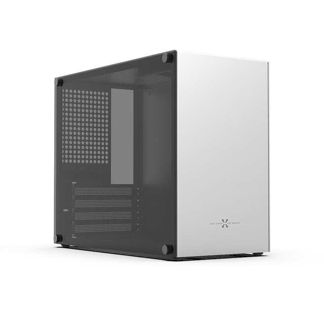 Aluminum Vertical Mini-ITX Case with Side Panel Window for Desktop Gaming PC DIY Installation Home Office Use