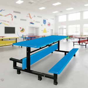 Juego de Mesa y <span class=keywords><strong>Sillas</strong></span> de <span class=keywords><strong>Comedor</strong></span> de Fibra de Vidrio Económico y Moderno, Resistente al Agua, con Banco Largo - Product Image 1