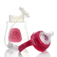 Nouveau bébé produits d'alimentation 210ml/7oz 3 en 1 dessin animé mignon en plastique bébé biberon PP Biberon sans BPA en gros