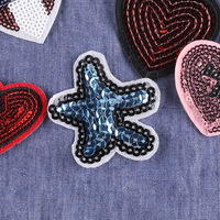 Logo brodé sur ordinateur, sequins en forme de cœur de lapin, badges brodés, accessoires vestimentaires, chapeaux, patchs décoratifs, autocollants