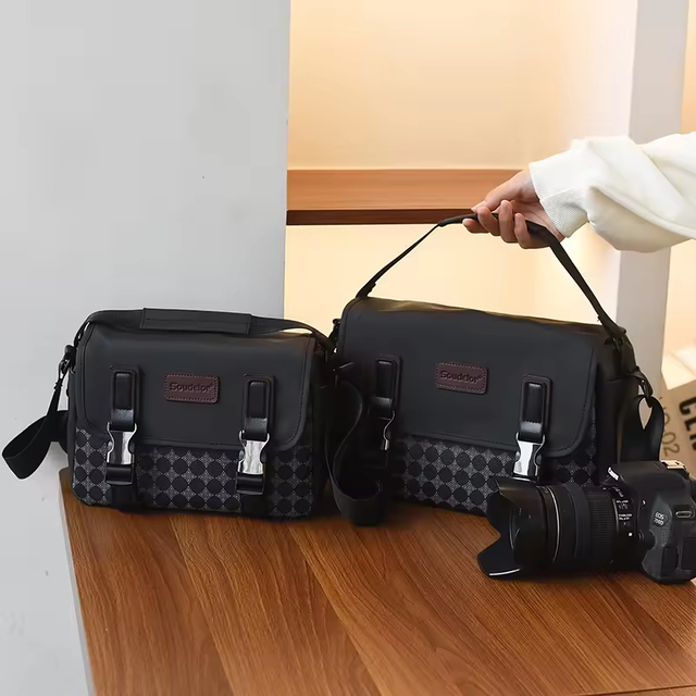 Lightweight Waterproof Stylish Compact Nylon Fabric Action Camera Crossbody Shoulder Bag for Photographers