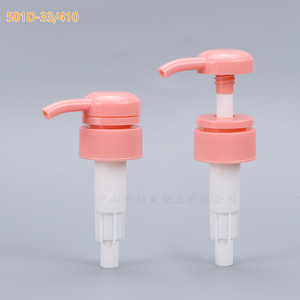 หัวปั๊มโลชั่นพลาสติก PP รุ่น 501D 33/410 ขนาด 4 มล. แบบขันเกลียว สีชมพู เหลือง น้ำตาล สีตามสั่ง สำหรับเครื่องสำอางและแชมพู - Product Image 2