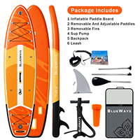 Planche de paddle gonflable Fire Wave 335x84x15cm, largeur 33 pouces, kit DWF Drop Stitch Tangerine, usine OEM CE BSCI