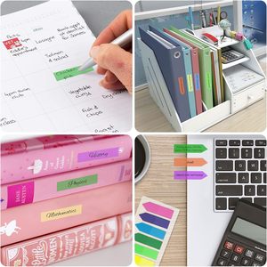 Customized color PET index label adhesive tag, waterproof arrow page number tag, self-adhesive high gloss index sticker for <b>book</b> - Product Image 6