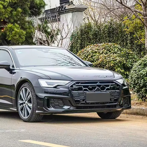 เหมาะสำหรับ <span class=keywords><strong>Audi</strong></span> 2023 <span class=keywords><strong>2024</strong></span> 2025 <span class=keywords><strong>A6</strong></span> S6 C8 PA ชุดแต่งสไตล์ S6 กระจังหน้าสีดำลายรังผึ้ง - Product Image 3