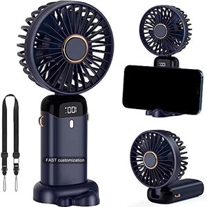 Ventilador USB Portátil, Mini Ventilador de Escritorio Plegable, Ventilador Pequeño para Colgar en el Cuello, Ventilador Eléctrico Digital con Aromaterapia - Product Image 1