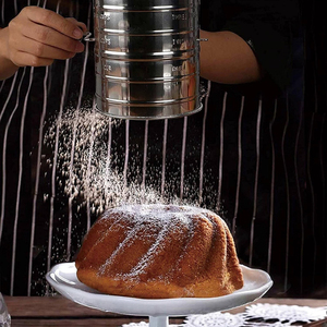 회전식 핸드 밀가루 스트레이너 생과자 도구로 분말 설탕 셰이커 베이킹 용 스테인레스 스틸 밀가루 체 - Product Image 6