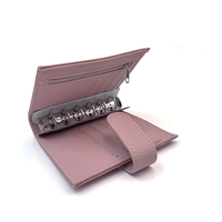 Carnet de budget A7 mignon avec couverture en PU et enveloppes pour espèces, organiseur de budget classique à feuilles mobiles avec anneaux