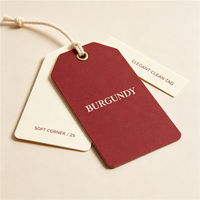 Étiquette volante en papier imprimée avec logo personnalisé, avec œillet et cordon en coton, étiquette de prix en carton pour vêtements, boutiques, sacs, cadeaux, marques et vente au détail