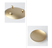 Support de bougie en gros, couleur dorée, pour décoration de mariage, plateau décoratif rond, pour la maison, la fête, la salle à manger, la table, le bar, en métal