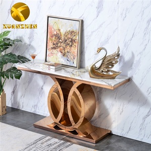 Living Room Furniture Metal Entry <strong>Table</strong> <strong>Corner</strong> <strong>Hallway</strong> Console <strong>Table</strong> <strong>Small</strong> Hotel Marble Modern Luxury Gold Console <strong>Tables</strong> - Product Image 1