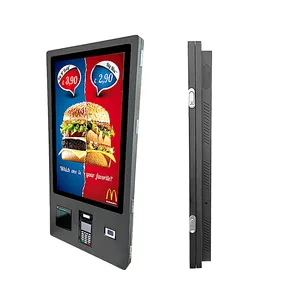 32inch Black Wall Mounted Android Ticket Vending Machine Rfid Card Scan Self Service Touch Payment Terminal Kiosk Manufacturer
