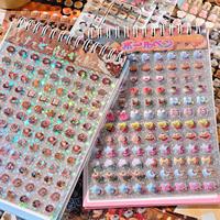 Arc-en-ciel feuille baiser coupe Kawaii holographique autocollant livre avec reliure de colle pour Scrapbooking Journal décoration bricolage projets d'artisanat