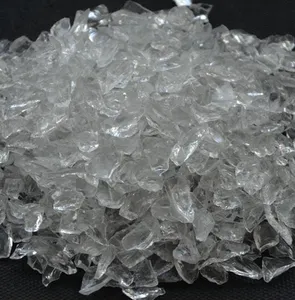 Vente en gros de matières premières en verre transparent Verre à haute teneur en borosilicate Calcin de verre concassé cassé