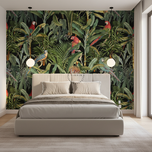 <span class=keywords><strong>Carta</strong></span> <span class=keywords><strong>da</strong></span> <span class=keywords><strong>Parati</strong></span> Murale Autoadesiva Impermeabile con <span class=keywords><strong>Piante</strong></span> Tropicali e Pappagalli, Decorazione per Pareti Domestiche - Product Image 4