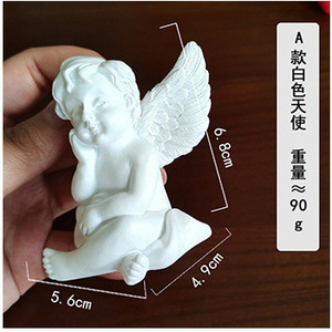 Figura de Ángel Adorable de Resina Blanca, Estilo Vintage, Decoración de Escritorio, Regalo de Boda - Product Image 3