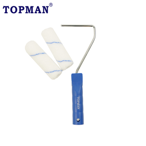 Topman 4 Inch Chất Lượng Cao Microfibre Sơn Con Lăn Tốt Nhất Lint-Miễn Phí Chất Liệu Với Màu Trắng Với Màu Xanh Sọc - Product Image 4