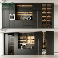 Buffet en bois sur mesure SLS, meuble de rangement de luxe pour cuisine, salon, hôtel, salle à manger et bar à domicile