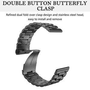 Nouveau solide 304 Double bouton fermoir en acier inoxydable métal <span class=keywords><strong>bracelet</strong></span> de montre <span class=keywords><strong>bracelet</strong></span> hommes ceinture pour Apple montres <span class=keywords><strong>iWatch</strong></span> 7 <span class=keywords><strong>Bracelet</strong></span> 41mm 45mm - Product Image 5