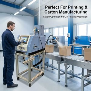 PLC Controlled Hot Melt Adhesive Dispensing System with 1-4 Guns 6L/10L Capacity Pump Wood Packaging for UV <b>Laminated</b> Boxes - Product Image 4