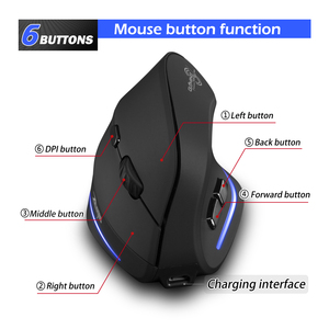 Zelotes <span class=keywords><strong>เมาส์</strong></span> F-35แนวตั้งสำหรับเล่นเกม<span class=keywords><strong>ไร้</strong></span><span class=keywords><strong>สาย</strong></span>ความยาว2.4กิกะเฮิร์ตซ์ขนาด2.4กิกะเฮิร์ตซ์ - Product Image 2