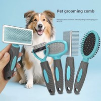Brosse professionnelle en plastique sûre pour le toilettage des animaux, outil de démêlage pour chiens et chats, râteau pour sous-四rêches, brosse lissante pour éliminer les nids de poussière et les nœuds