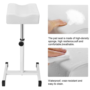 <b>Adjustable</b> <b>Height</b> Beauty Salon 360 Degrees Rotatable <b>Stool</b> Chair White and Black <b>Stool</b> Foot Pedicure <b>Stool</b> for Beauty Nail Salon - Product Image 6