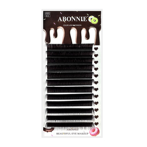 ขนตาปลอม Abonnie รุ่น L/M Curl สีน้ำตาล ขนาด 8-15 มม. ทำด้วยมือ นุ่มเป็นธรรมชาติ สำหรับมืออาชีพ - Product Image 5