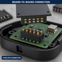 Konektor JST SH1.0/MX1.25/PH2.0/HY2.0/XH2.5/XHB2.5 SMT 4P Kuningan PCB Female Pogo Pin Vertikal Horizontal 2A 12V