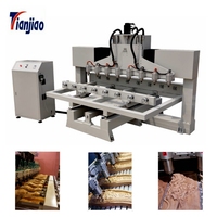 Machine de gravure sur bois à 4 axes et 8 têtes, structure robuste, fabrication de crosse de fusil 3D, routeur CNC à 4 axes