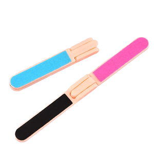 Hot Selling Folded Portable Standard Size and Buffer Double Side Plastic Nail File Emery Boards Custom Logo Nail Care