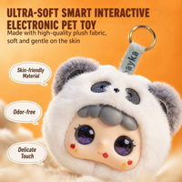 Peluche Panda Musicale Interactive IA Certifiée CE CPC, Jouet Intelligent Parlant Rempli de Coton PP, Cadeau de Noël pour Enfants