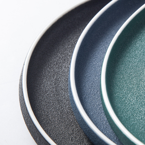 Nouvelle conception 2020, <span class=keywords><strong>plat</strong></span> rond en porcelaine pour <span class=keywords><strong>tarte</strong></span> au beurre, design spécial, assiette <span class=keywords><strong>à</strong></span> pain et steak, assiettes <span class=keywords><strong>à</strong></span> dîner en céramique japonaise peintes <span class=keywords><strong>à</strong></span> la main - Product Image 5