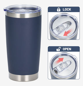 YATAI Gobelet isotherme de voyage en acier inoxydable 20oz avec logo personnalisé, poignée, couvercle et paille, design attrayant, bouteille d'eau - Product Image 2