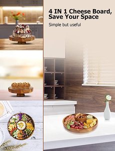 Tagliere <span class=keywords><strong>per</strong></span> formaggi da forno piatto <span class=keywords><strong>per</strong></span> salumi da 12 pollici e vassoio da portata cracker al formaggio e antipasto grande supporto <span class=keywords><strong>per</strong></span> torta in legno spesso - Product Image 2