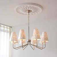 Lustre de plafond en fer forgé français pour salle de banquet, hôtel, maison, salon, chambre à coucher, restaurant, lampe suspendue à intensité variable