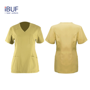 Commercio all'ingrosso di alta qualità su misura di colore Spandex scrub medici uniformi da ospedale set per le donne uomo Hombre con Nurs Top - Product Image 5