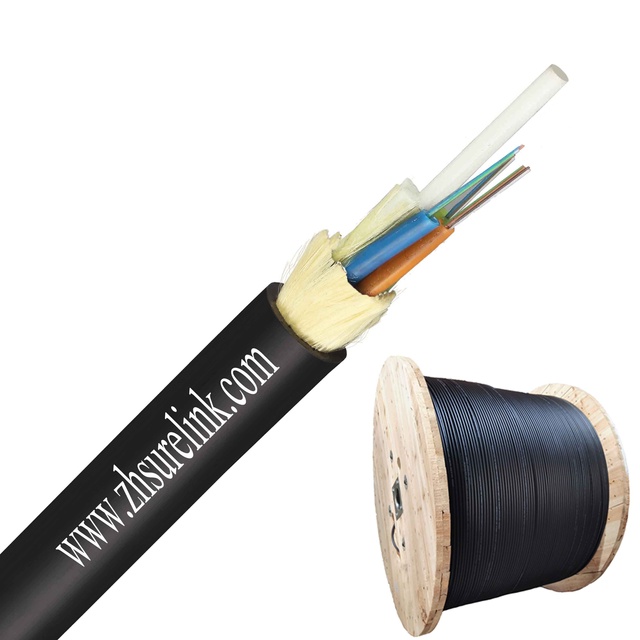 Factory Supply Price ADSS Fiber Optic Cable 2km/4km Drum 12core Single/Double Sheath FRP Strength Member PE Jacket SURELINK