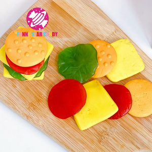 Personnalisé Grande Taille 50g <span class=keywords><strong>Burger</strong></span> Bonbons Halal Restauration Rapide Bonbons Hamburger Géant Fruité Bonbons Doux - Product Image 2
